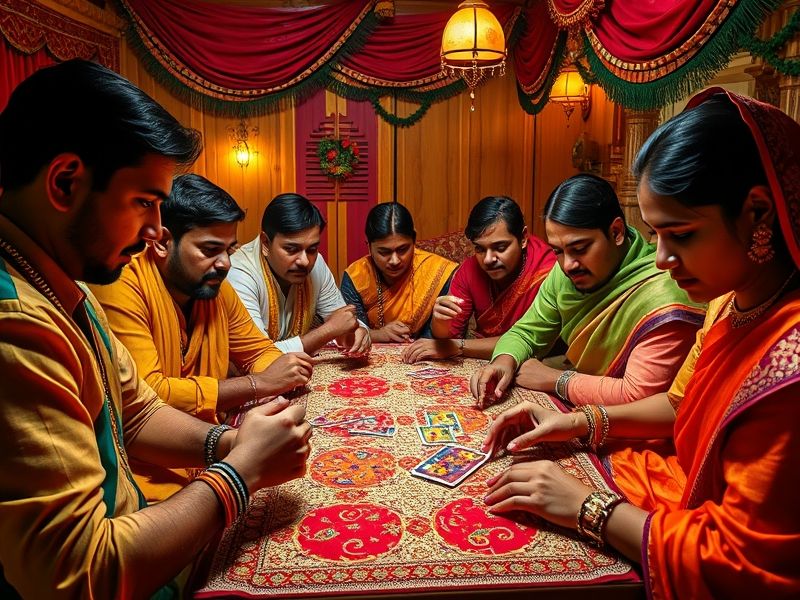 Play the classic Andar Bahar and Teen Patti card games online. Join the fun and compete for real money rewards in these popular Indian games.